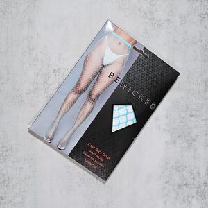 Be Wicked Turquoise High Waisted Fishnet Tights Pantyhose One Size